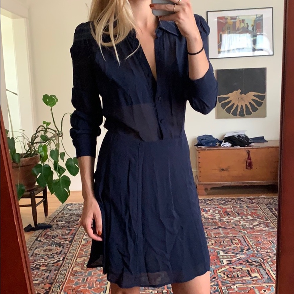 Reformation Long Sleeved Shirt Dress